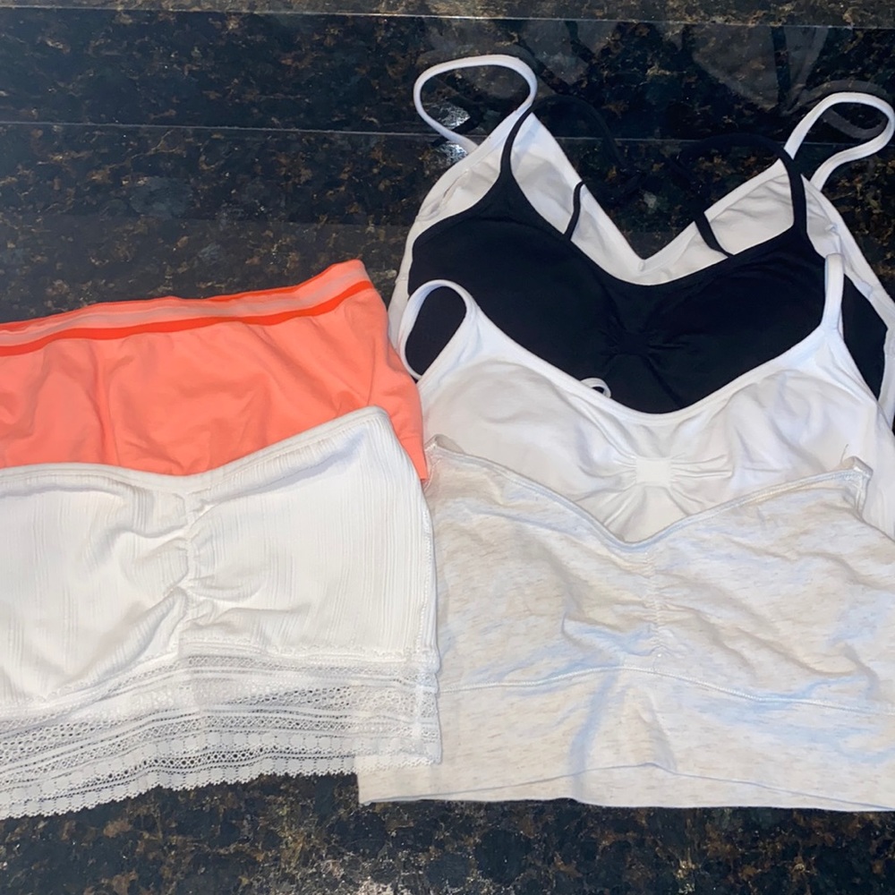 6 Pairs of Bralettes/ Strapless - S/M - Gap/ Aerie and more